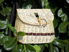 Nicfaky Panier en osier Creel Truite Poisson-Perche Cage Équipement de Pêcheur Boîte d'extérieur Truite Panier de Rack